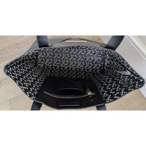 Steve Madden Large Shoulder Tote Bag Black Floral Carryall Weekender Travel NEW - Picture 9 of 12